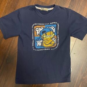 Vintage Navy Blue Garfield Kids Tee